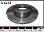 Disco Brembo A-6734
