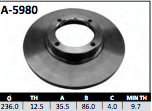 Disco Brembo A-5980